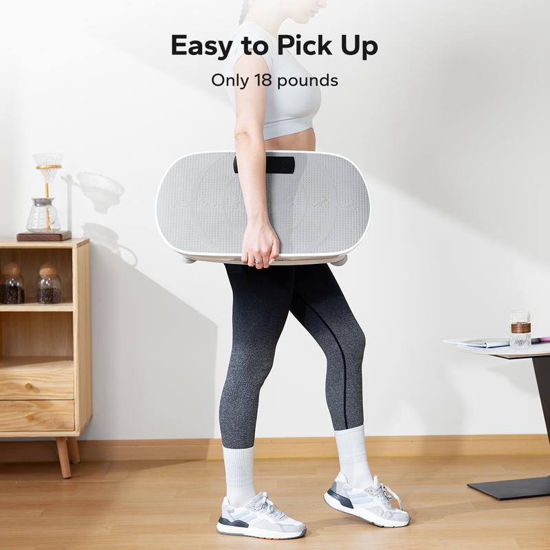 Vibration Plate Exercise Machine, Lymphatic Drainage Machine, Whole Body Workout Vibration Platform for Wellness and Fitness Home Gym Equipment