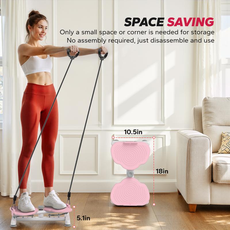 Waist Twist Machine Slim Waist and Toned Abs Waist Twister Can Stand with Feet Apart Double Non-slip No Noise Use Exercise Equipment Abdominal Roller Workout
