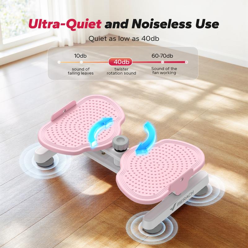 Waist Twist Machine Slim Waist and Toned Abs Waist Twister Can Stand with Feet Apart Double Non-slip No Noise Use Exercise Equipment Abdominal Roller Workout
