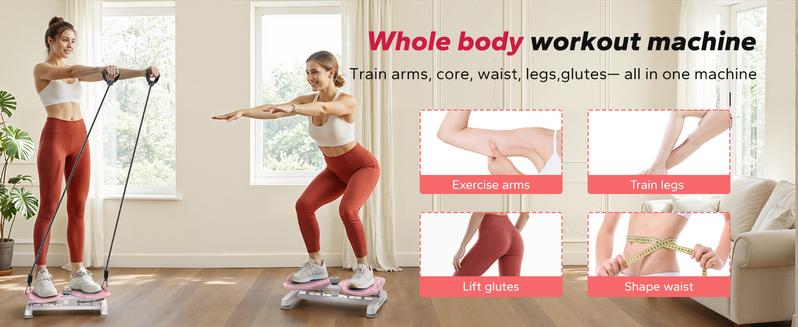 Waist Twist Machine Slim Waist and Toned Abs Waist Twister Can Stand with Feet Apart Double Non-slip No Noise Use Exercise Equipment Abdominal Roller Workout