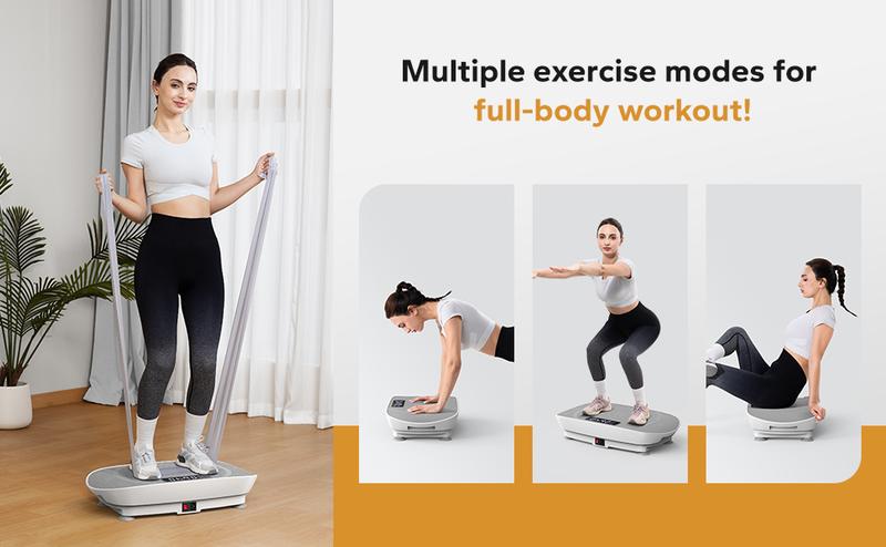 Vibration Plate Exercise Machine, Lymphatic Drainage Machine, Whole Body Workout Vibration Platform for Wellness and Fitness Home Gym Equipment