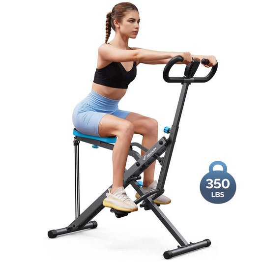Squat Machine Glutes Workout Adjustable Resistance Foldable Exercise Equipment Leg Exercise Machine with 350lbs Weight Capacity for Women, Rowing Machine, dealsforyoudays
