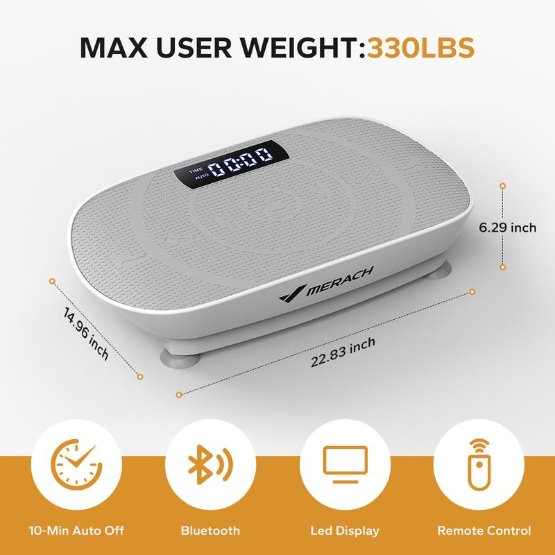 Vibration Plate Exercise Machine, Lymphatic Drainage Machine, Whole Body Workout Vibration Platform for Wellness and Fitness Home Gym Equipment