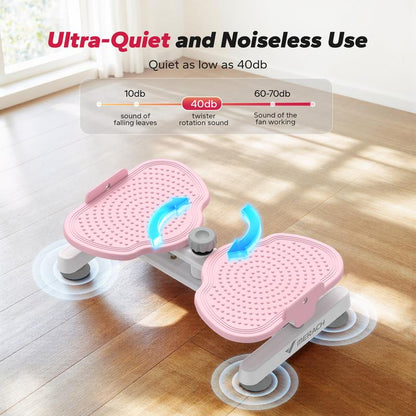 Waist Twist Machine Slim Waist and Toned Abs Waist Twister Can Stand with Feet Apart Double Non-slip No Noise Use Exercise Equipment Abdominal Roller Workout