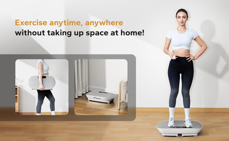 Vibration Plate Exercise Machine, Lymphatic Drainage Machine, Whole Body Workout Vibration Platform for Wellness and Fitness Home Gym Equipment
