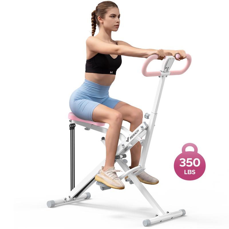 Squat Machine Glutes Workout Adjustable Resistance Foldable Exercise Equipment Leg Exercise Machine with 350lbs Weight Capacity for Women, Rowing Machine, dealsforyoudays