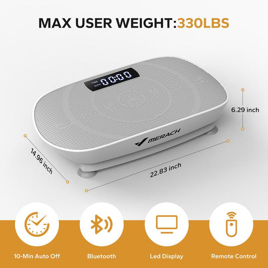 Vibration Plate Exercise Machine, Lymphatic Drainage Machine, Whole Body Workout Vibration Platform for Wellness and Fitness Home Gym Equipment