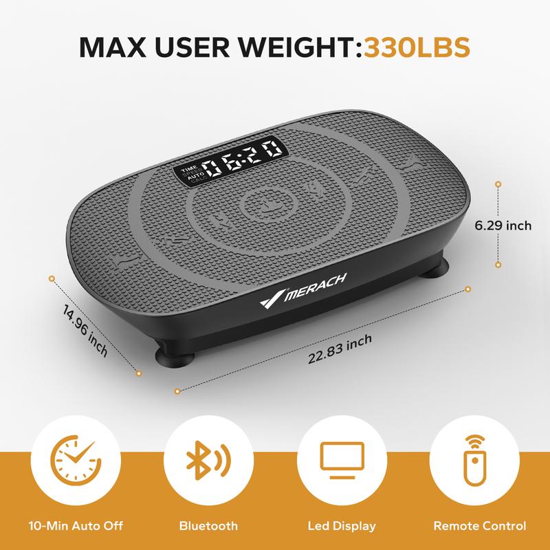 Vibration Plate Exercise Machine, Lymphatic Drainage Machine, Whole Body Workout Vibration Platform for Wellness and Fitness Home Gym Equipment