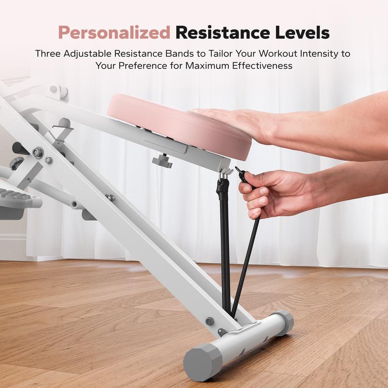 Squat Machine Glutes Workout Adjustable Resistance Foldable Exercise Equipment Leg Exercise Machine with 350lbs Weight Capacity for Women, Rowing Machine, dealsforyoudays