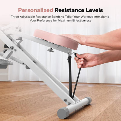 Squat Machine Glutes Workout Adjustable Resistance Foldable Exercise Equipment Leg Exercise Machine with 350lbs Weight Capacity for Women, Rowing Machine, dealsforyoudays