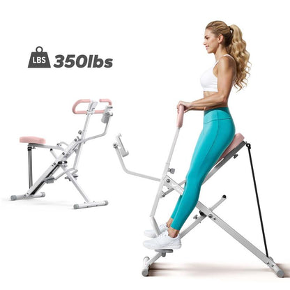 Squat Machine Glutes Workout Adjustable Resistance Foldable Exercise Equipment Leg Exercise Machine with 350lbs Weight Capacity for Women, Rowing Machine, dealsforyoudays